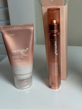 Medicube Collagen Glow Serum & Collagen Milk Mask - Korean Skincare